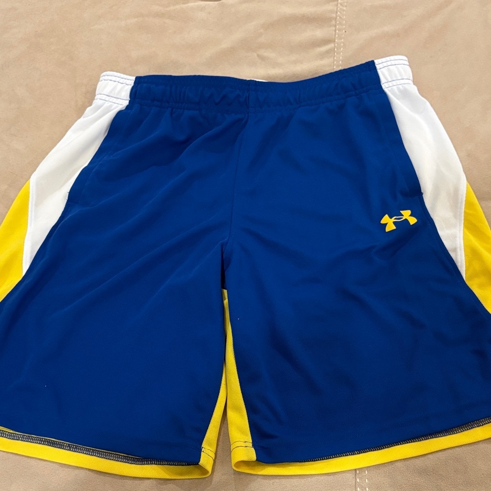 Under Armour Kids Blue and Yellow Shorts